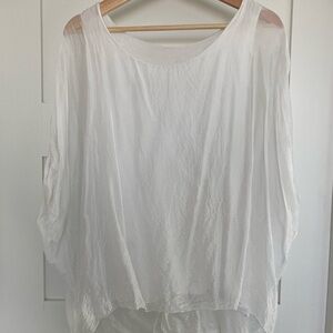 Mahina Sheer White Blouse